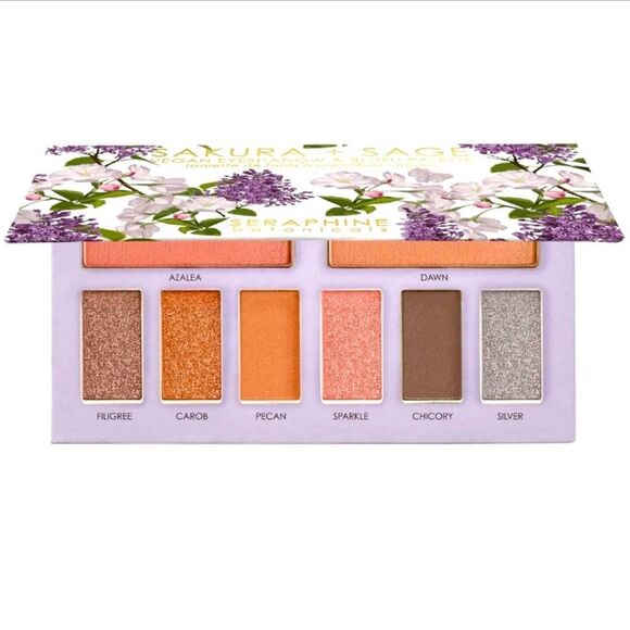 NEW Seraphine Botanicals Sakura + Sage Palette | Vegan Eyeshadow & Blush - Picture 3 of 4